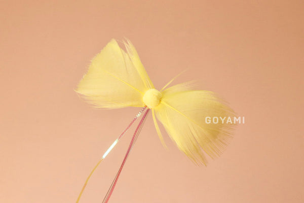 Yellow Butterfly Cat Teaser Stick Refill Toy