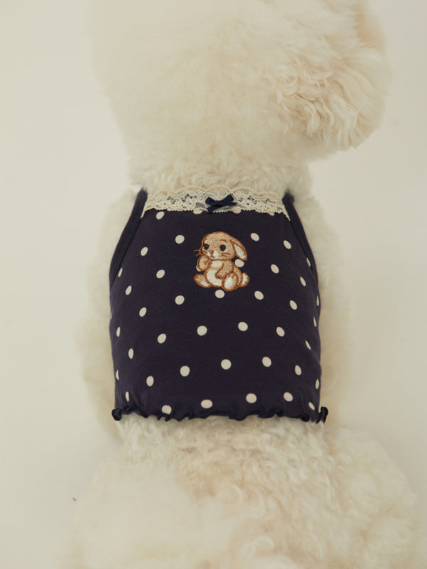 Bunny Top (Navy Dot)