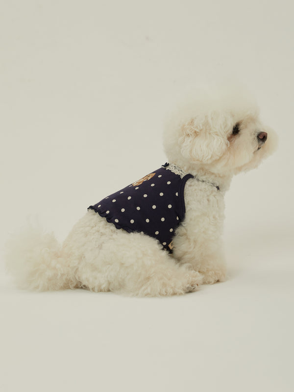 Bunny Top (Navy Dot)
