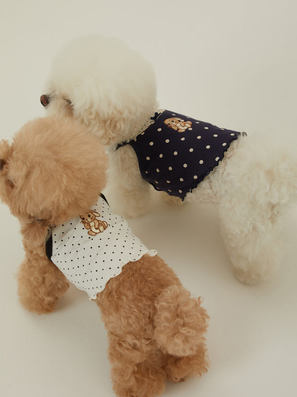 Bunny Top (Navy Dot)