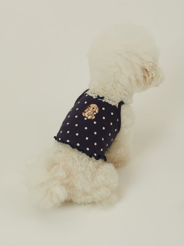 Bunny Top (Navy Dot)