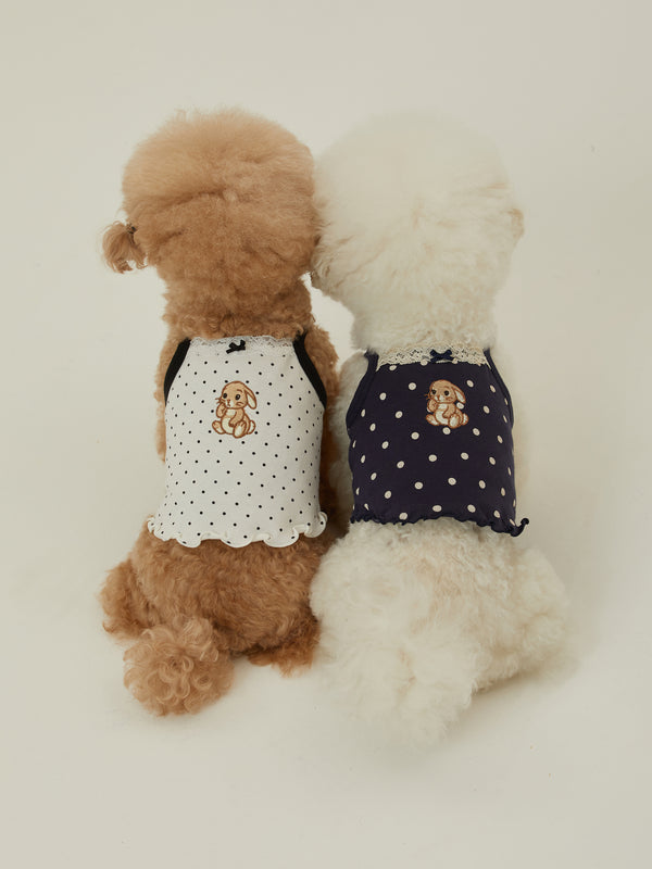 Bunny Top (Navy Dot)