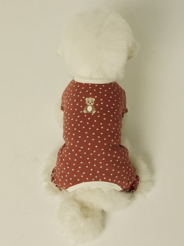 Vintage Bear Onesie (Moody Wine)