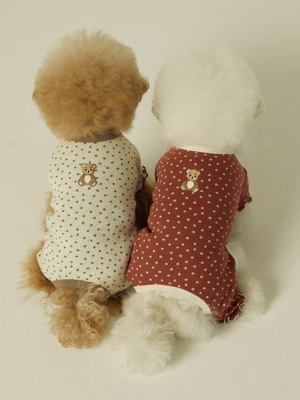 Vintage Bear Onesie (Moody Wine)