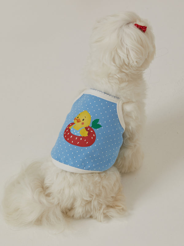 Vacation Duck Top (Blue Dot)