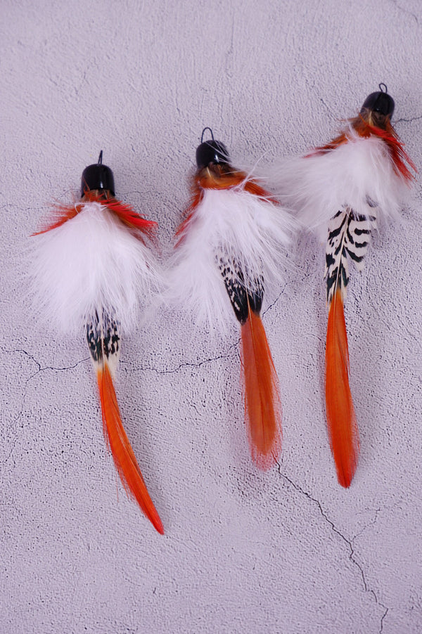 Red Cardinal Feather Cat Teaser Wand Refill Toy