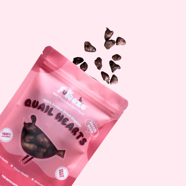 Freeze Dried Quail Hearts