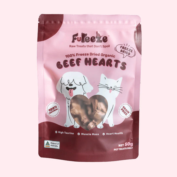 Freeze Dried Organic Beef Hearts
