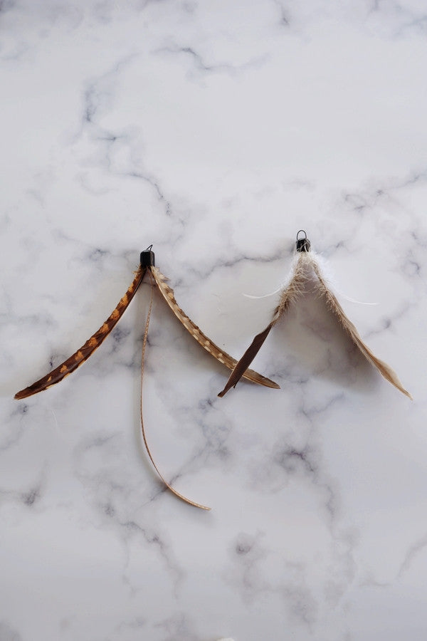Pheasant Tail Feather Cat Teaser Wand Refill Toy