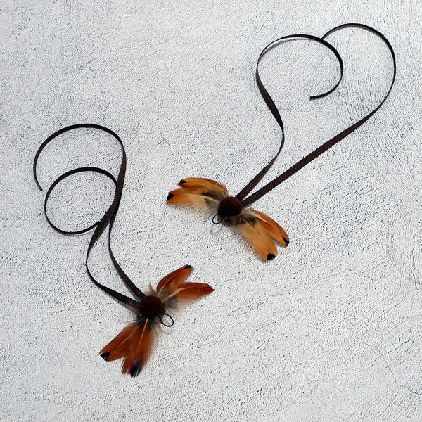 Coffee Butterfly Feather Cat Teaser Wand Refill Toy