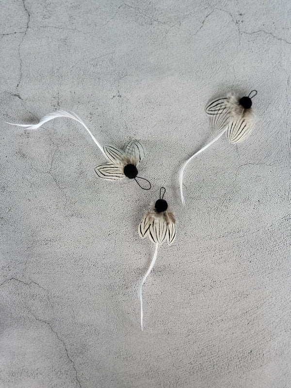 Black & White Speckled Butterfly Cat Teaser Wand Refill Toy