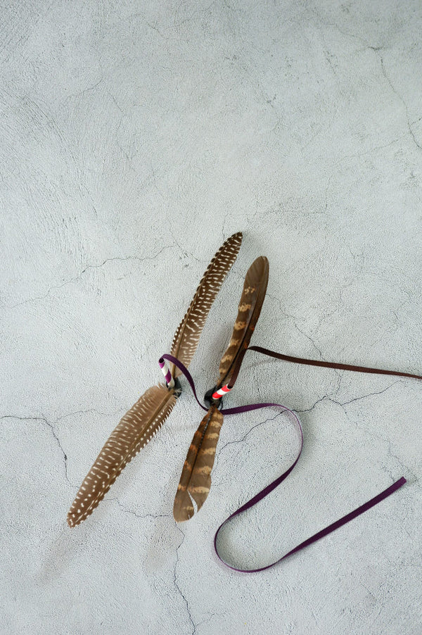 Guinea Fowl Tail Feather Cat Teaser Wand Refill Toy