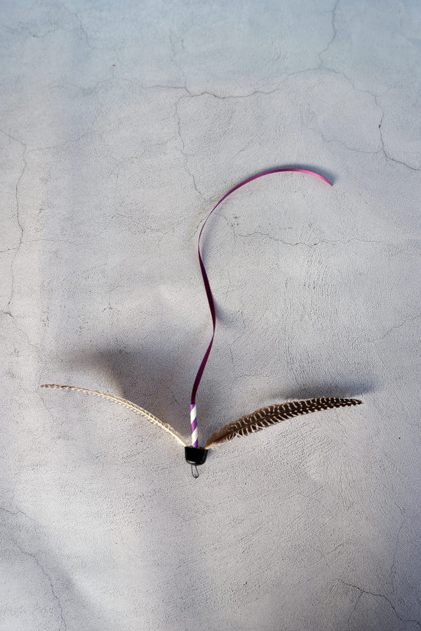 Guinea Fowl Tail Feather Cat Teaser Wand Refill Toy