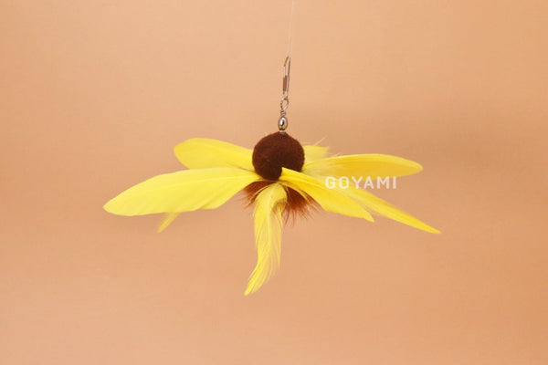 Spinning Sunflower Cat Fishing Rod Refill Toy