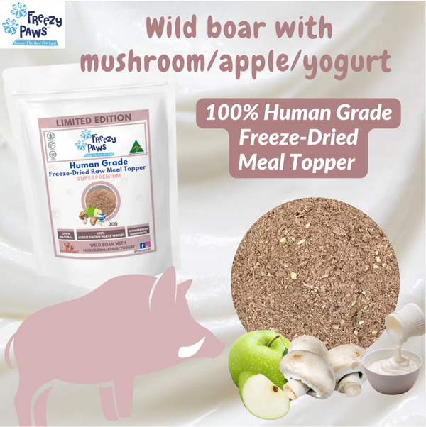 Freeze-Dried Raw Wild Boar Topper Mix