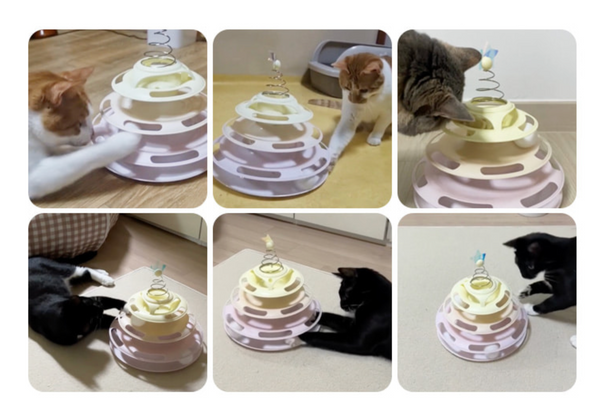 CBF Cat 3-Tier Track Ball Toy