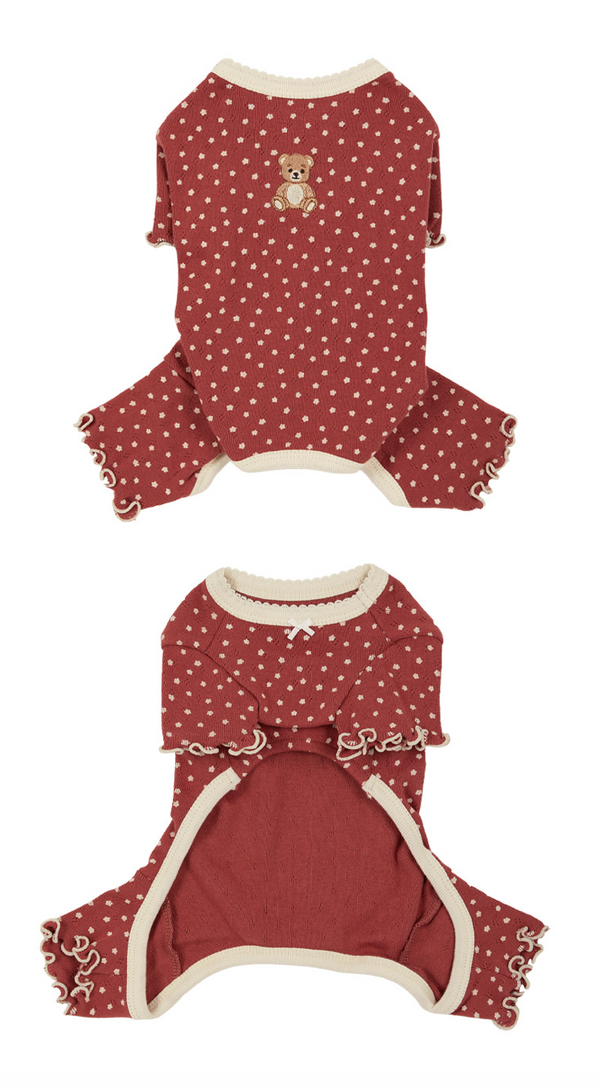 Vintage Bear Onesie (Moody Wine)