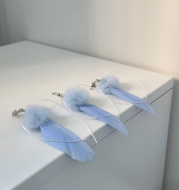 Blue Firefly Cat Teaser Wand Refill Toy