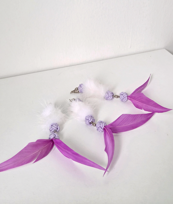 Purple Shrimp Cat Teaser Wand Refill Toy