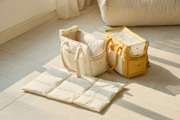 Quilted Pocket Two In One Shoulder Bag (Mustard)