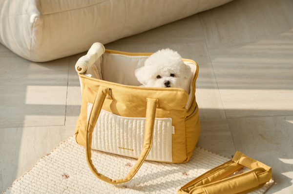 Quilted Pocket Two In One Shoulder Bag (Mustard)