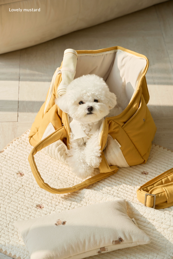 Quilted Pocket Two In One Shoulder Bag (Mustard)