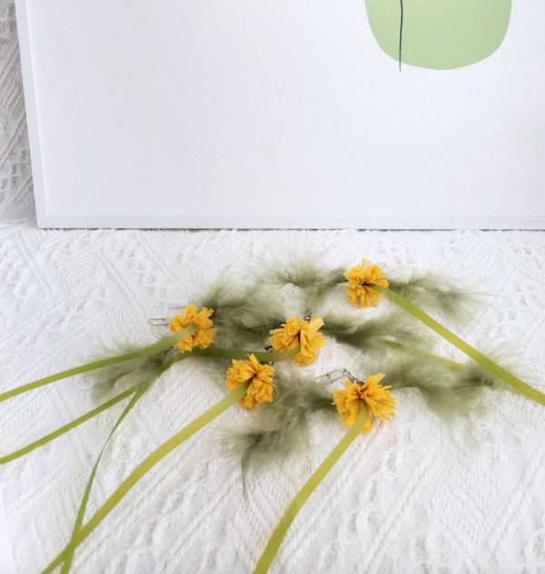 Yellow Dandelion Cat Teaser Wand Refill Toy