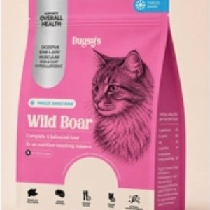 Bugsy wild-boar freeze-dried cat food 132g
