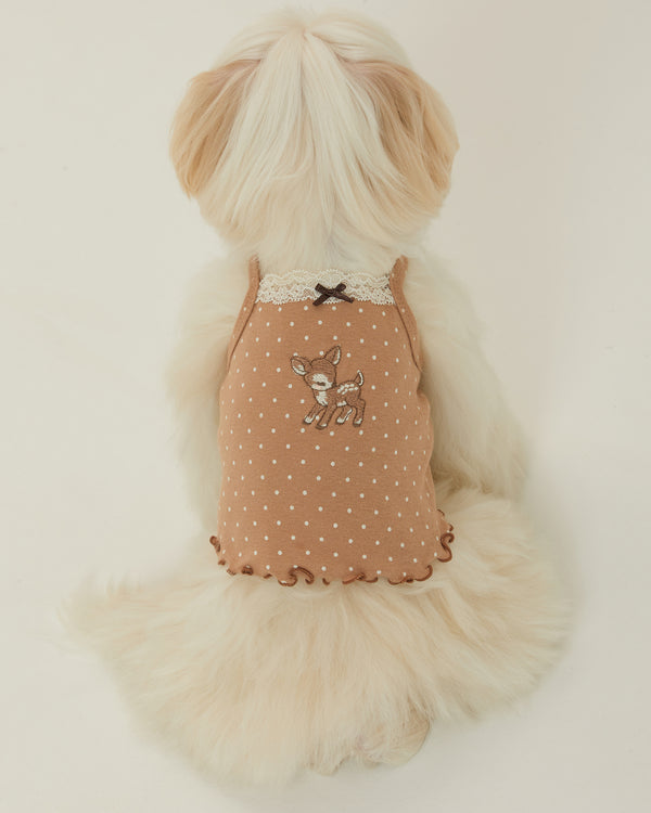 The Sally's Law Chloe Top in Latte Dot