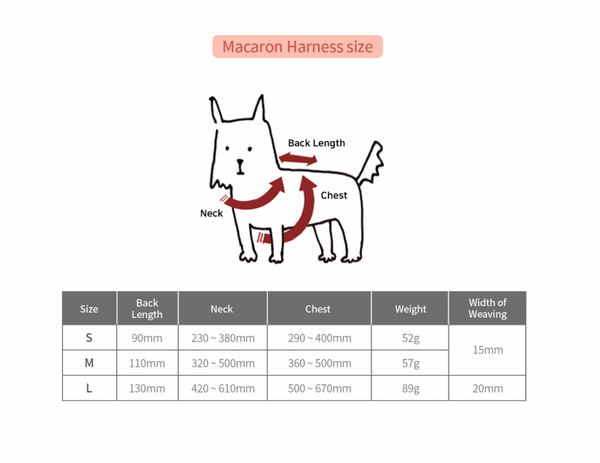 Macaron Dog Harness
