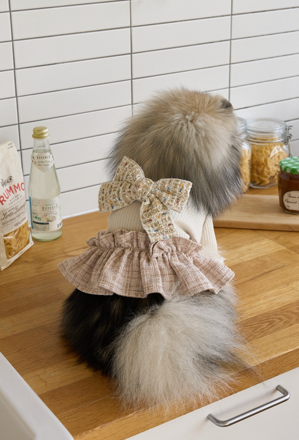 Turtleneck Tweed Dress
