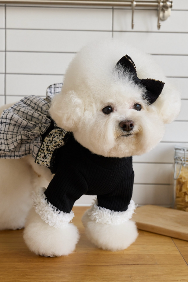 Turtleneck Tweed Dress