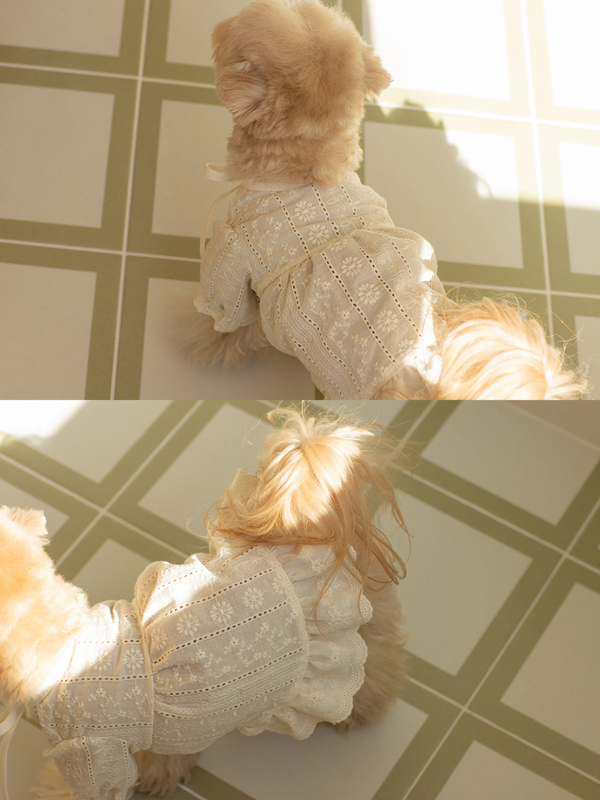 Royal Milk Tea Lace Blouse